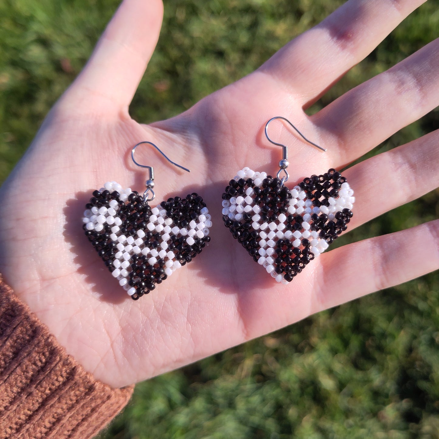 BOUCLES D'OREILLES - CŒURS VACHE